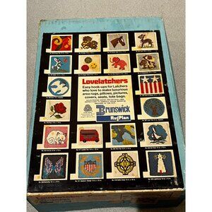 Vintage 70’s Brunswick Yarn Rug Hooking Kit Partially completed #527 Boulevard